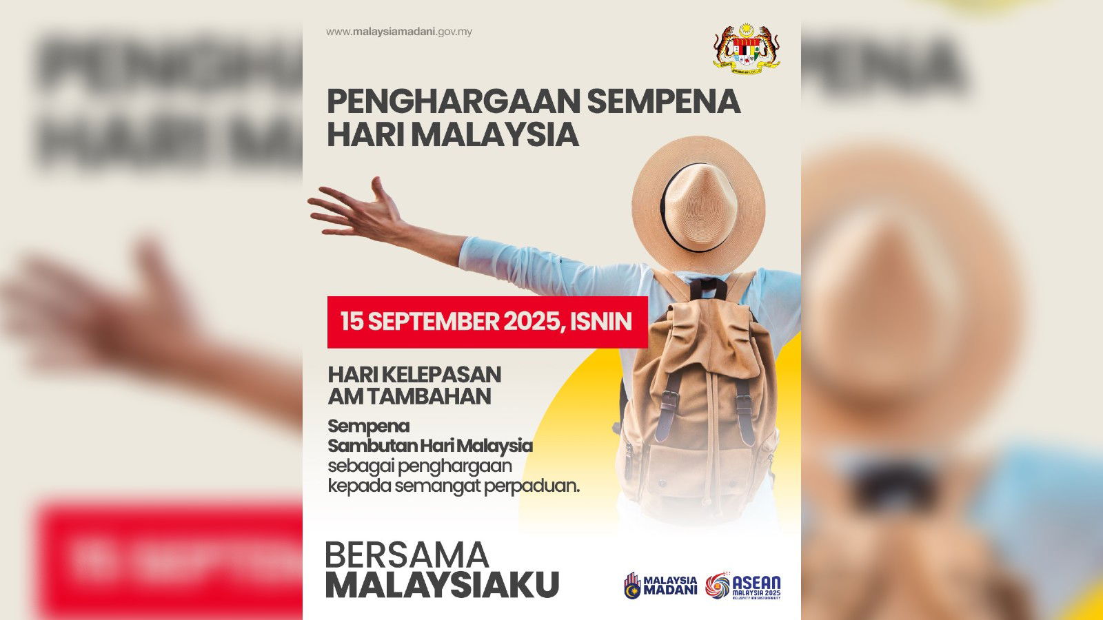 Malaysia Day 2025 comes with a long weekend: 15 September declared an additional holiday 
