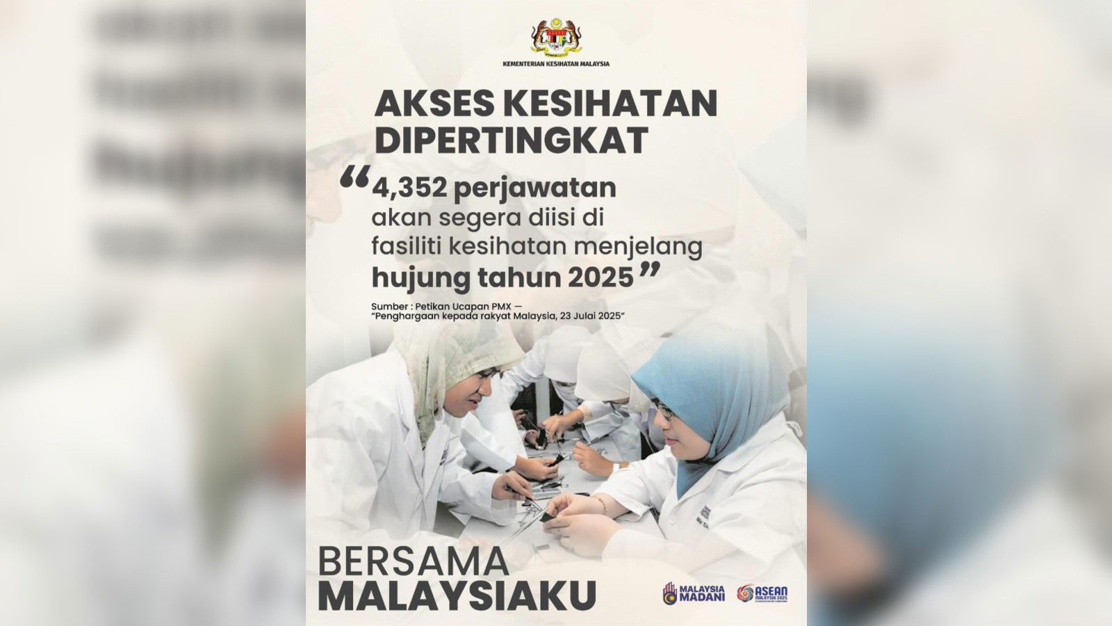 Malaysia's healthcare sector to see an increase of up to 4,352 positions filled this year