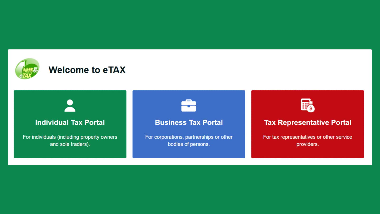 Three new tax portals launched under eTAX
